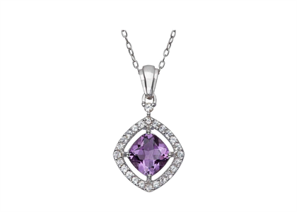 CZ Studded Gemstone Pendant